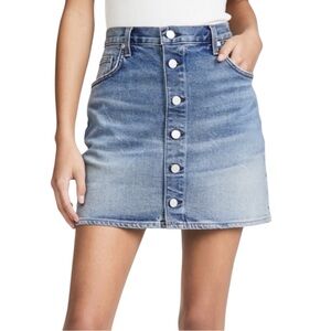 CQY Anthropologie Hush Button Front Denim Skirt Size 26 NWT